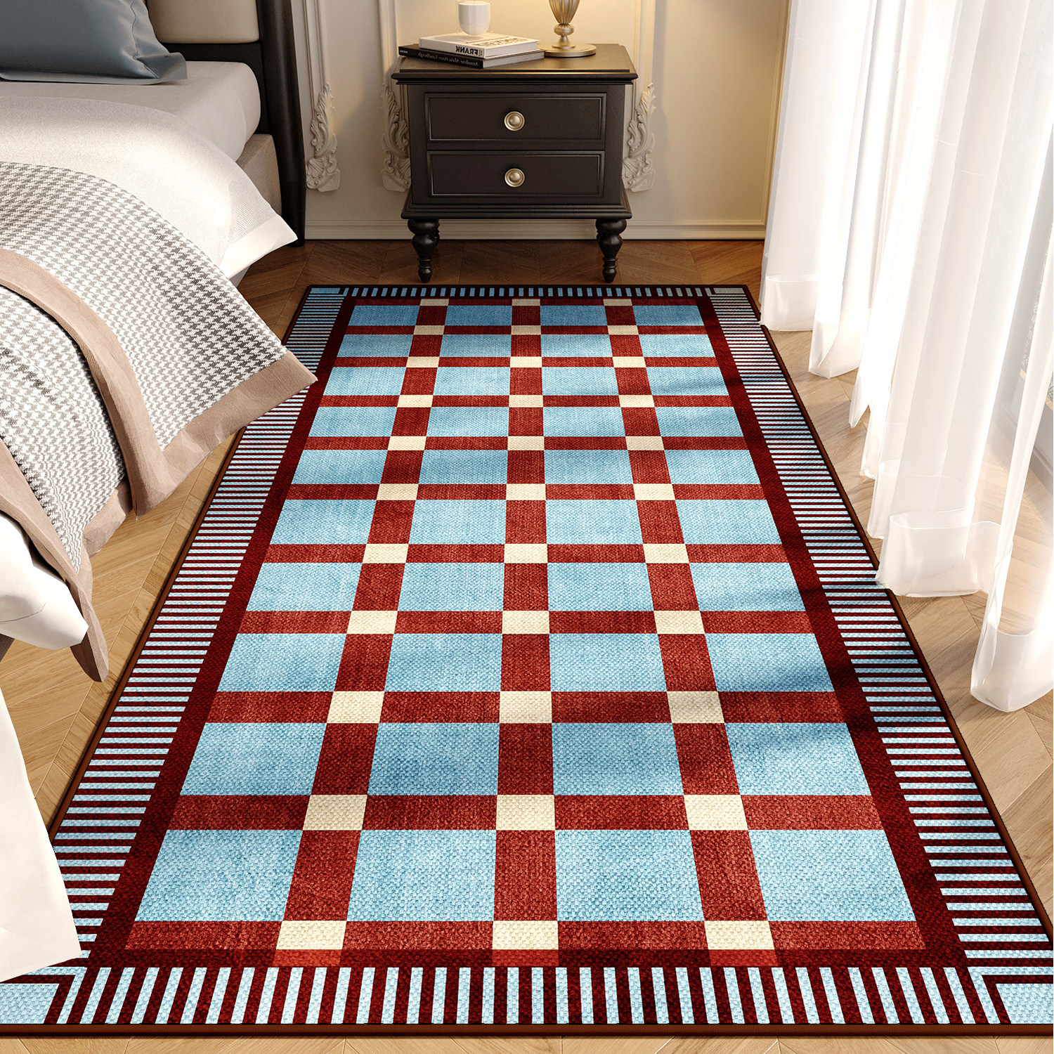 床边地毯客厅地毯垫2025新款卧室地垫大面积全铺免洗可擦床边毯子,居家布艺,地毯,淘宝优惠券,粉丝福利购,淘宝优惠卷