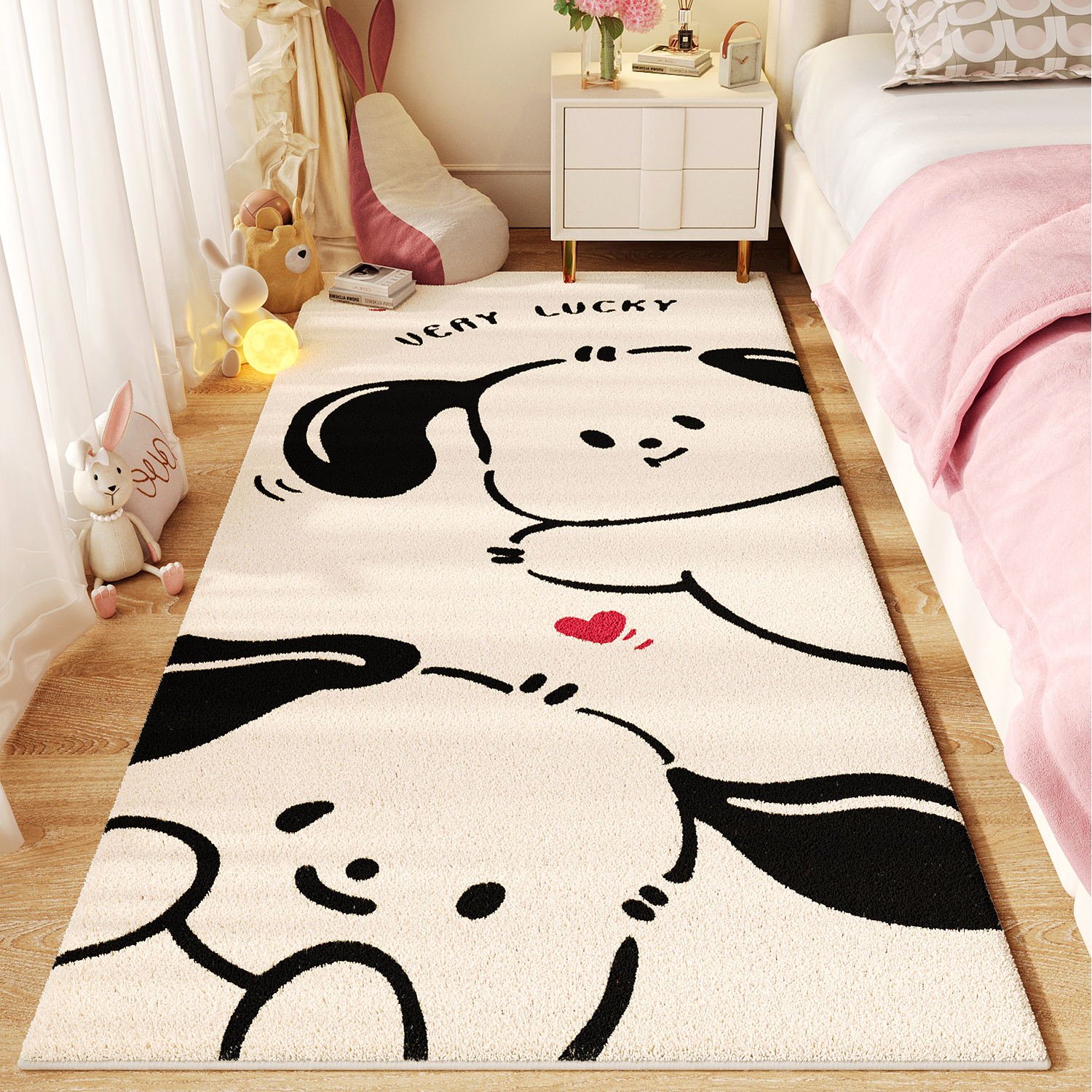 客厅卧室房间免打理加厚床边地毯