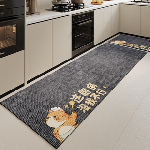 厨房地垫防滑防油可擦免洗吸水垫专用地毯转角厨房垫耐脏家用脚垫