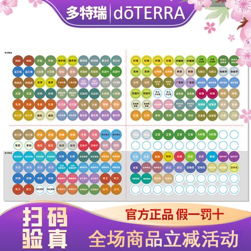 精油贴纸全精油标签贴瓶盖圆贴官网正品