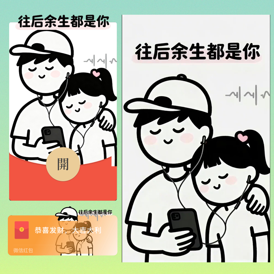 红包封面永久从遇见到往后余生都是你微信2025新款动态皮肤序列号