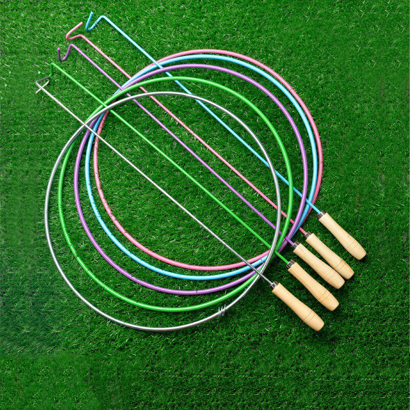 铁环铁圈滚铁环儿童加粗38厘米实心手推铁环传统扁铁环圆环幼儿园