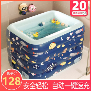 宝宝游泳池室内加厚t婴儿游泳桶家用可折叠儿童小孩子充气游 新款