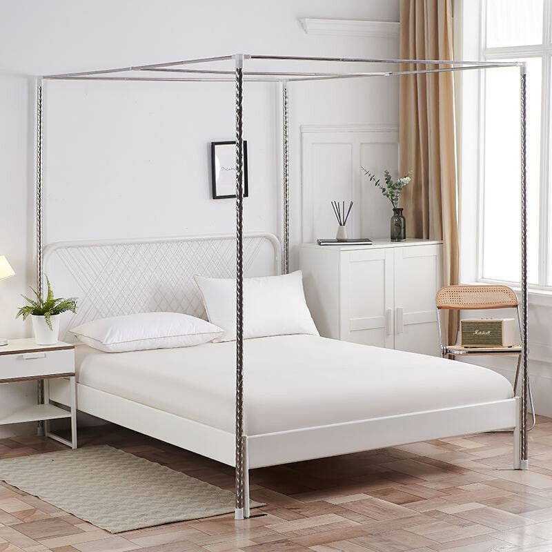 蚊帐支架杆加粗加厚家用婴儿床落地不锈钢杆子风扇1.0/1.5/1.8i.