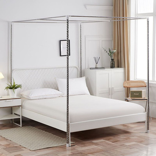 蚊帐支架杆加粗加厚家用婴儿床落地不锈钢杆子风扇1.0/1.5/1.8i.