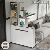 现代简约玄关柜入户正对门双面隔断屏风鞋 柜一体门厅实木烤漆定制