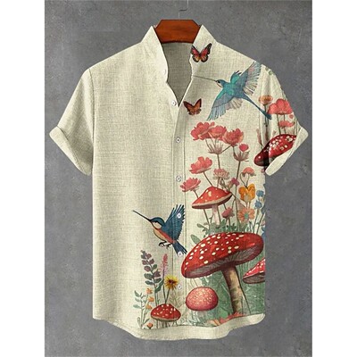 立领印花单排扣系扣T恤 Stand up collar printed buckle T-shirt