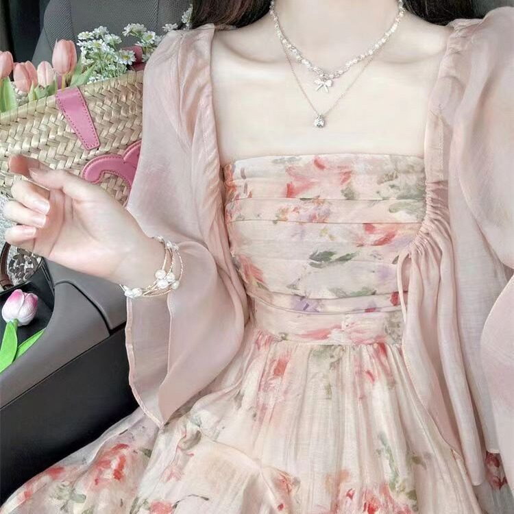 温柔系炸街奶乖套装碎花2