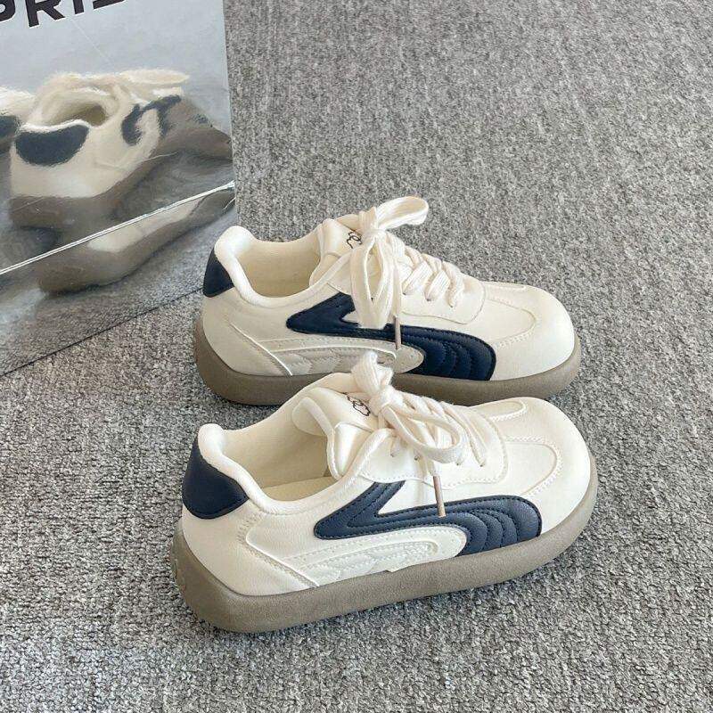 2026春季新款百搭厚底小白鞋子女款板鞋ins风韩系休闲运动德训鞋