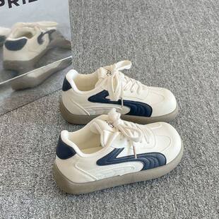 2026春季新款百搭厚底小白鞋子女款板鞋ins风韩系休闲运动德训鞋