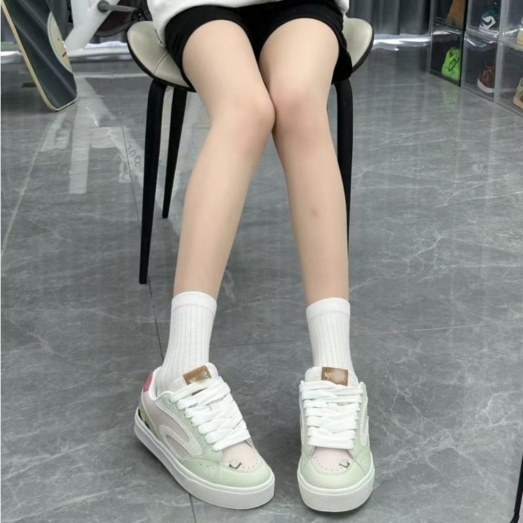 原创小众德训板鞋女ins潮2025秋季新款厚底百搭运动休闲小白鞋子