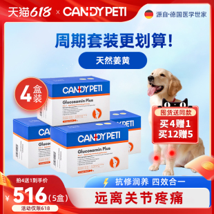 拍4发5 Candypeti德国宠物姜黄软骨素关节软骨素猫狗用