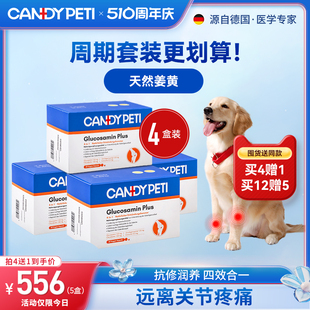 拍4发5 Candypeti德国宠物姜黄软骨素关节软骨素猫狗用