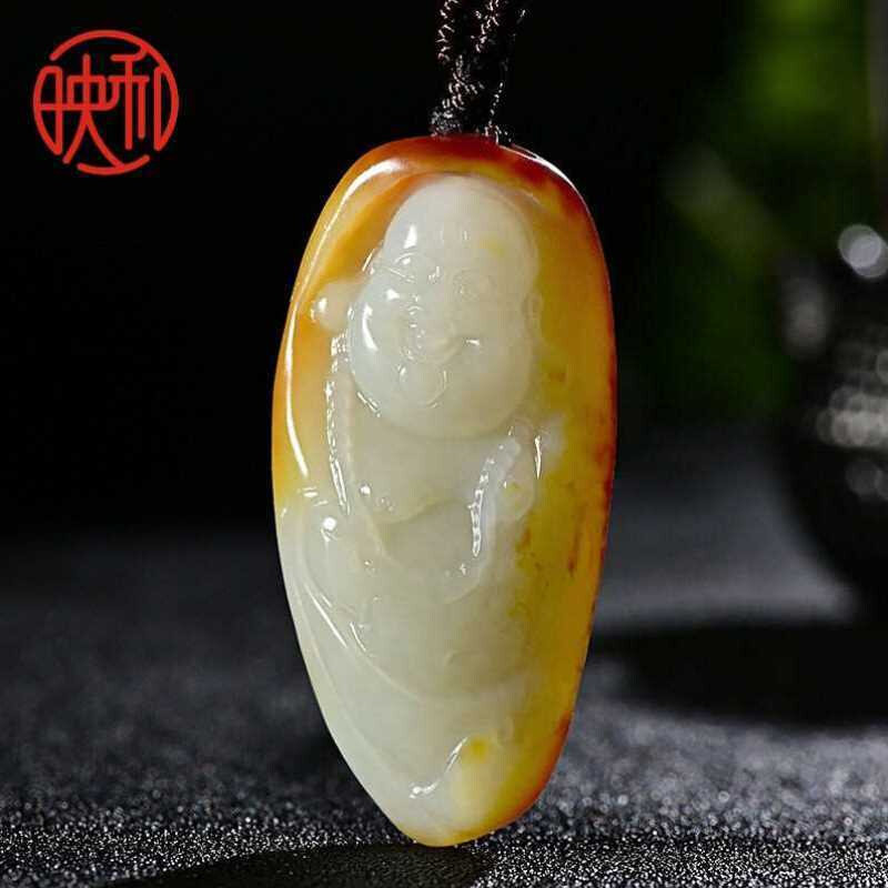 新款映和 新疆和田玉籽料观音佛吊坠原石原皮羊脂白玉观世音菩萨高性价比高么？