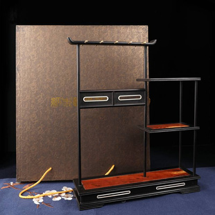 梅林笔庄毛笔架笔挂收纳架笔架展C示O柜挂架摆件收纳毛笔架子展示