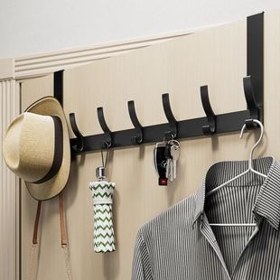 门后挂钩儿童挂架挂衣架门后免打孔衣架收纳家用入户门连排卧室加