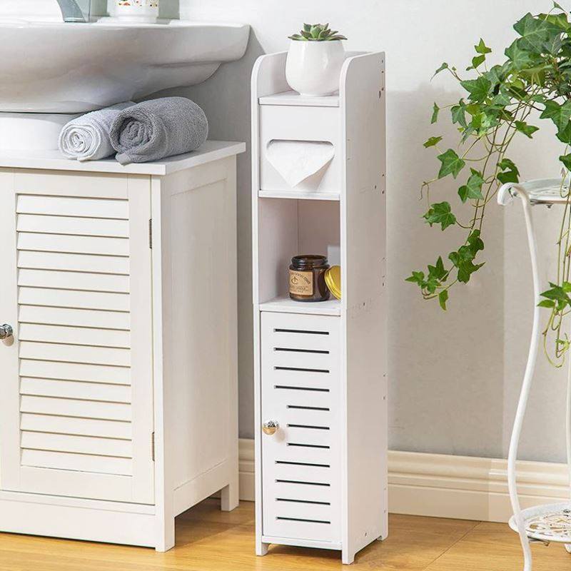 卫生间收纳柜塑料洗衣机置物架洗手间边架后架防尘化妆品多层客厅