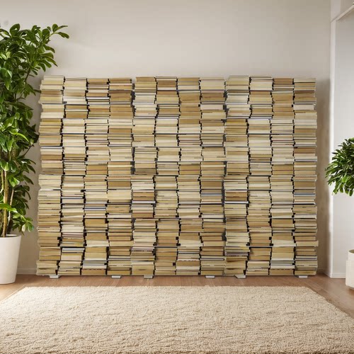 满墙书架隐形靠墙书桌置物架一体