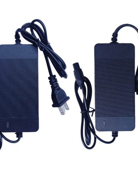 36V42V锂电池充电器42V1A2A扭扭车平衡车滑板充电器三孔圆头DC头