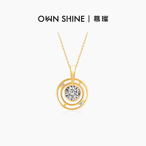 慕璨真钻石项链吊坠明星同款