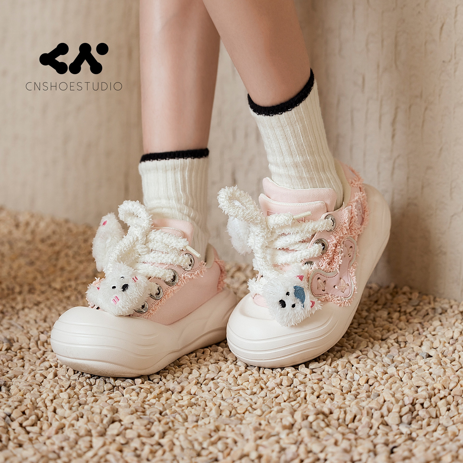 CN厚底增高丑萌大头鞋女帆布鞋情侣款2025新款夏季时尚休闲面包