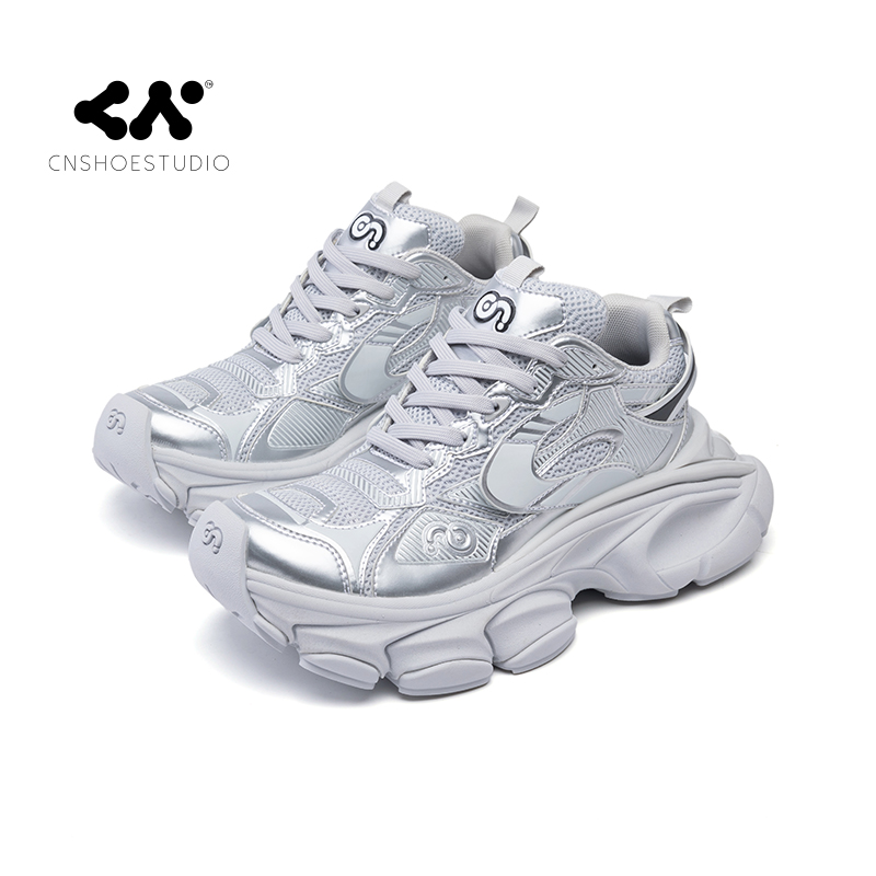 CN厚底老爹鞋增高透休闲鞋