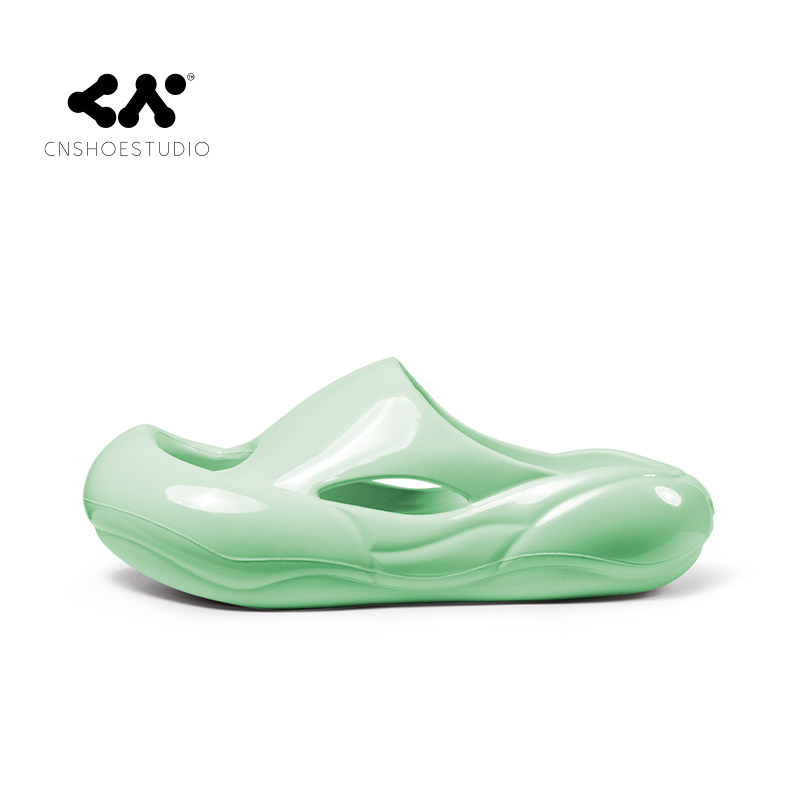 cn海豚拖鞋女夏季外穿2025新款厚底增高踩屎感包头一字拖防滑大