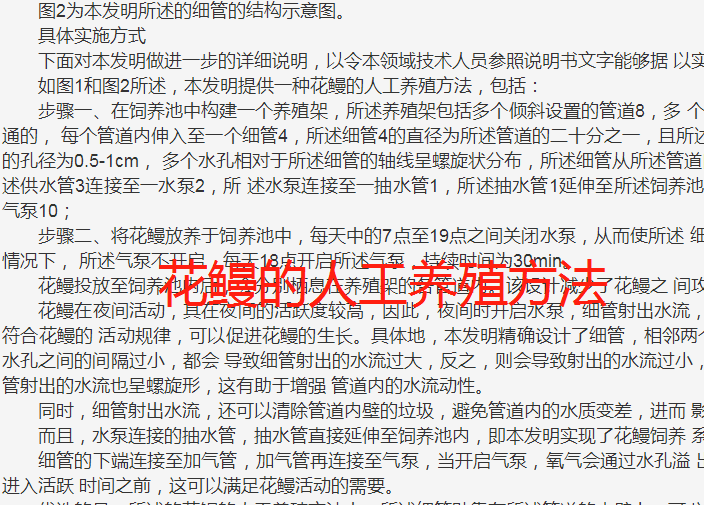 花鳗养殖方法，技术繁育技术专利方法工艺