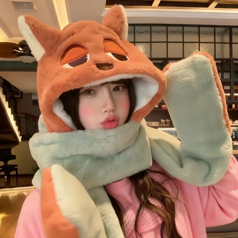 毛绒帽冬季护耳帽加厚保暖帽子