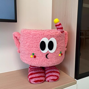 【新家的100个快递】小怪兽多巴胺框框收纳筐床上装零食的置物篮