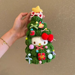 圣诞节hellokitty包包挂件可爱公仔玩偶书包钥匙扣装饰摆件礼物