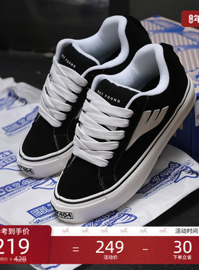 EQLZ义阔官方【面包鞋】404MAXS真皮帆布鞋休闲秋冬百搭复古板鞋