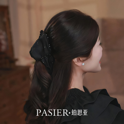 铂思亚粽子夹路易斯发夹女新款赫本风三角抓夹高级盘发鲨鱼夹头饰