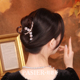 铂思亚浪漫蔷薇发夹女后脑勺盘发抓夹优雅气质百搭鲨鱼夹子头饰