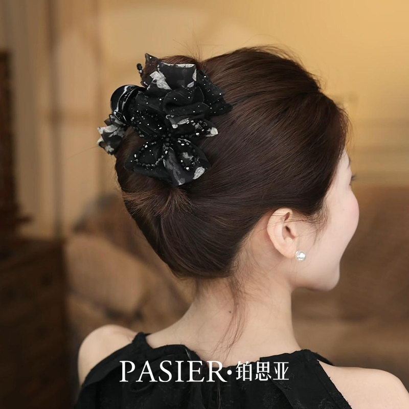 铂思亚赫本发夹女法式浪漫感蝴蝶结鲨鱼夹时尚百搭碎花抓夹头饰,饰品/流行首饰/时尚饰品新,发饰,淘宝优惠券,粉丝福利购,淘宝优惠卷