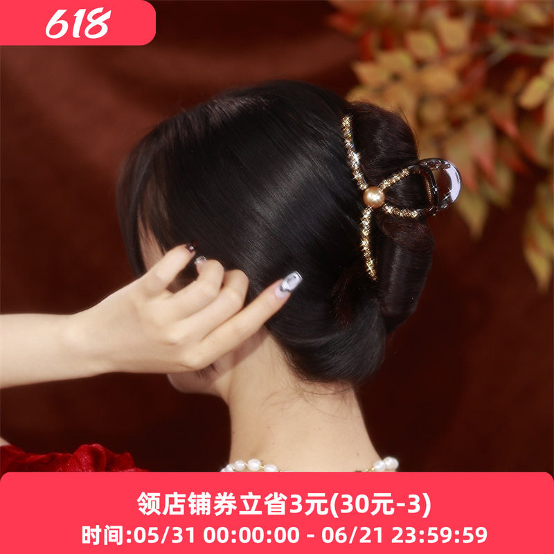 铂思亚新款香槟金发夹女
