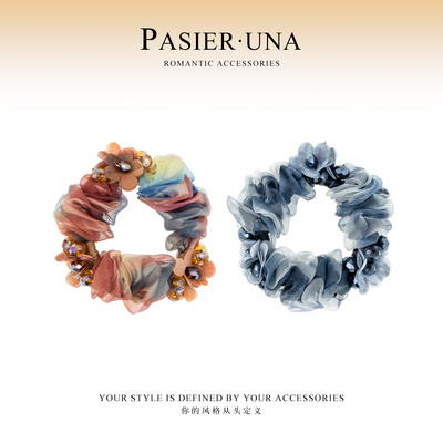 寒霜炽焰 时尚气质纱面手工发圈NN350