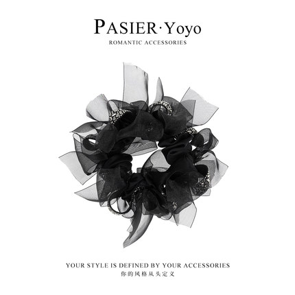 8簇蝴蝶结织带轻奢优雅气质发圈CC1717