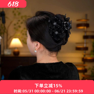 铂思亚巴黎王妃路易斯发夹新款时尚花朵抓夹蓬松显发量鲨鱼夹头饰