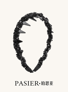 铂思亚巴黎王妃轻奢气质串珠繁星发箍 FB1544黑DR0124黑FB1754