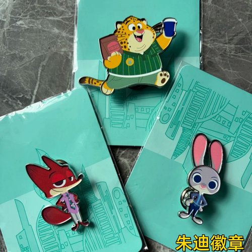 疯狂兔子动物城朱迪金属徽章