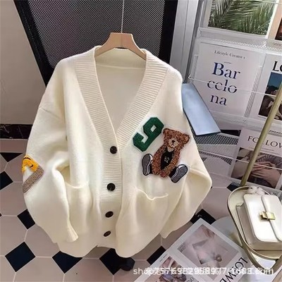 软糯小香风针织外套女装短款毛衣开衫外穿少女感女装毛衣批发