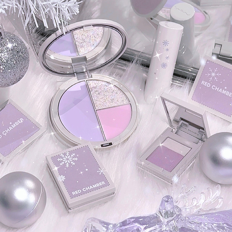 于适同款澄冬限定rc多用膏水晶粉腮红眼影口红高光redchamber朱栈