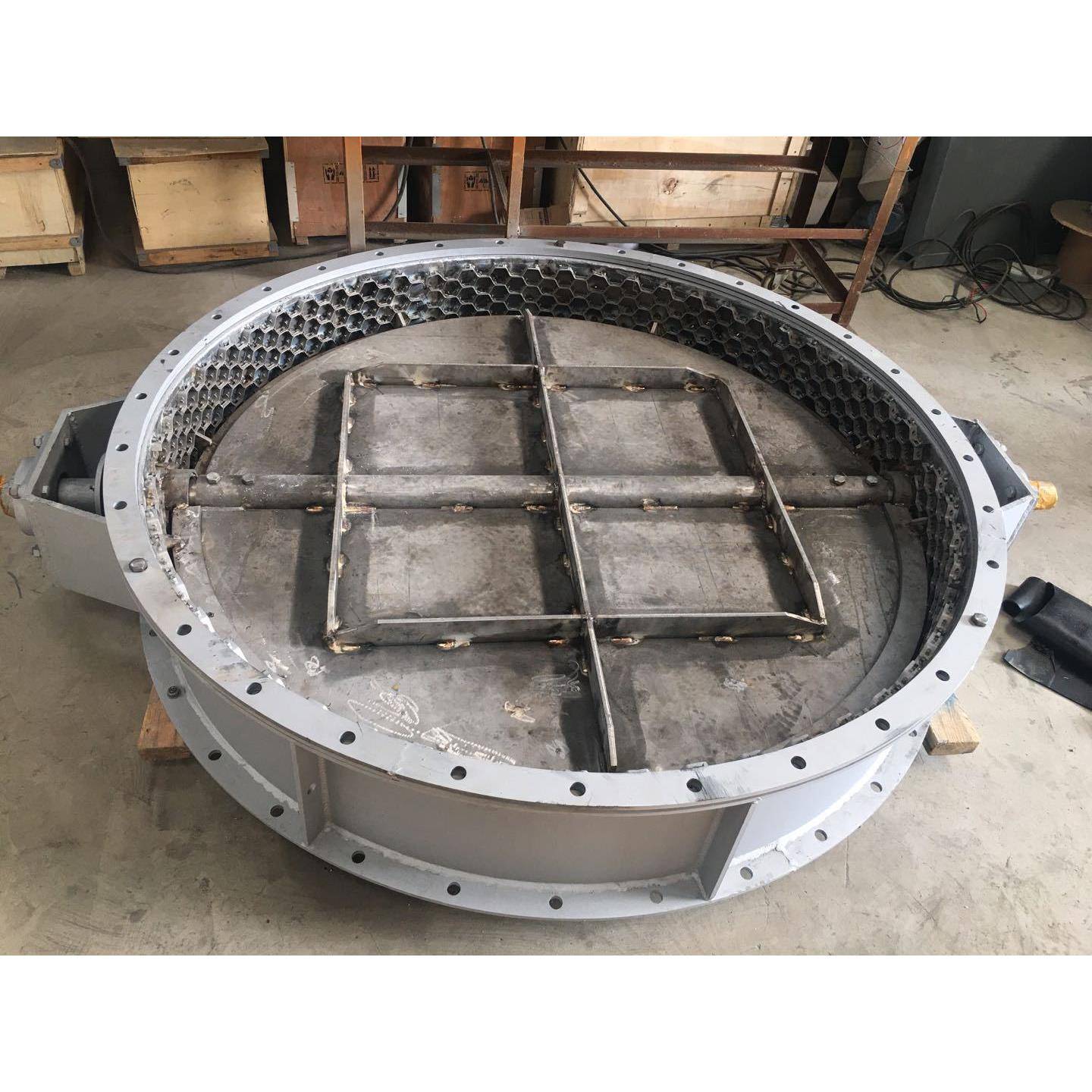 D-LD1000烟道挡板门弹性密封烟气蝶阀DN1000圆风门D941W-1C