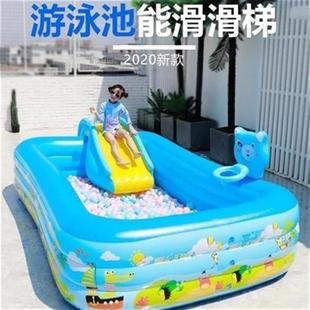 新品 超大超大型浴缸儿童冲p气游泳x池家用宝宝水池乐园汽垫小型冲