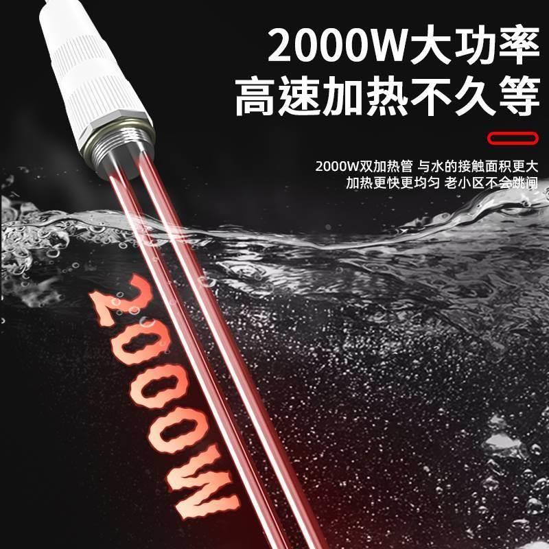 家用电暖气片双管加热棒智能温控器加水土暖气加热管电暖器电热棒