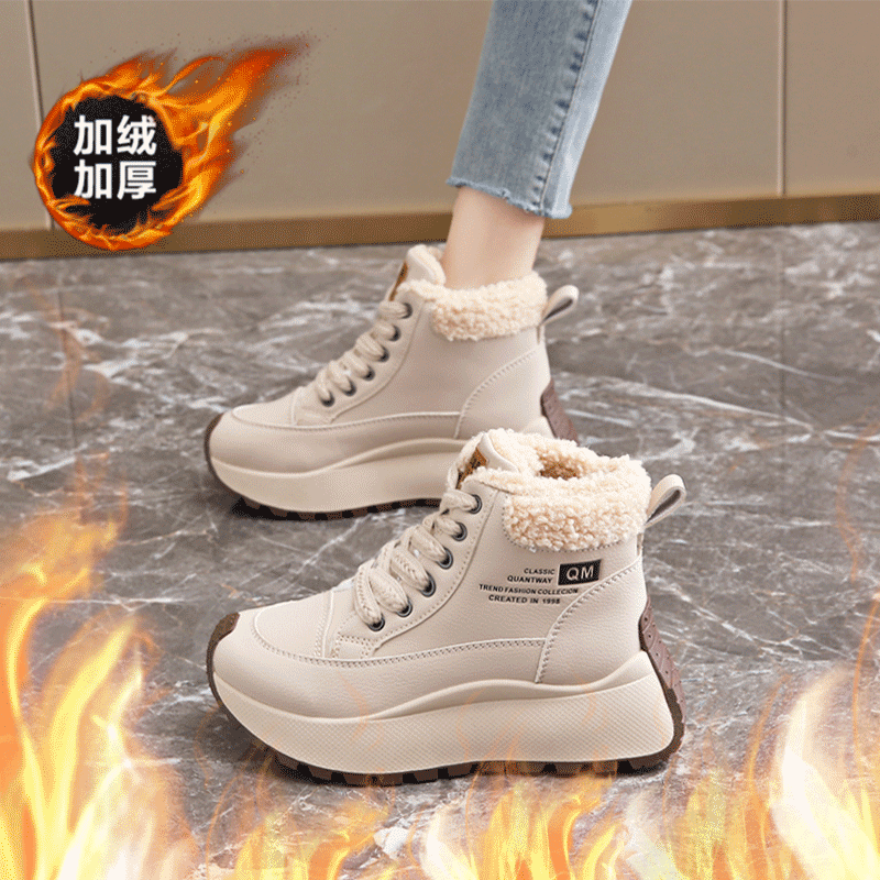 真皮加绒东北大棉鞋女2024冬季新