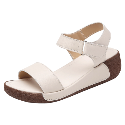 红青蜒真皮厚底凉鞋女士夏季新款