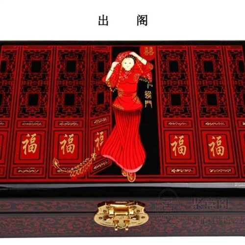 实木首饰盒中式复古多功能饰品收纳盒子木质耳环大容量多层木盒子