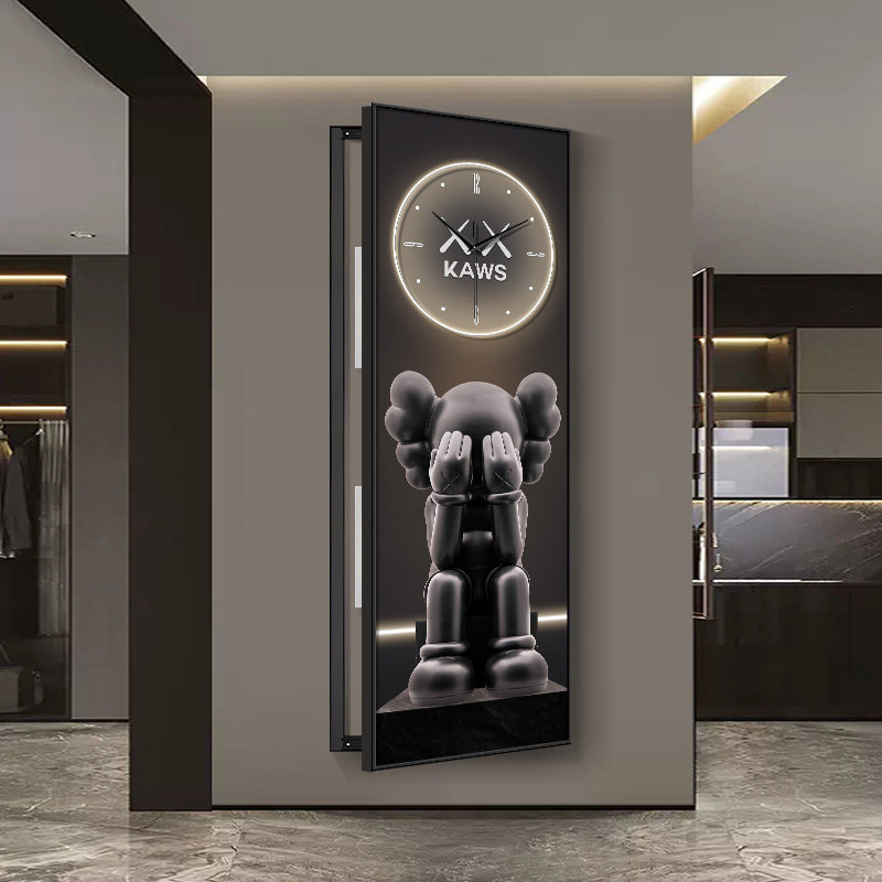 KAWS电表箱装饰画 画超大尺寸带钟表遮挡配电箱开 关电闸盒挂画,家居饰品,现代装饰画,淘宝优惠券,粉丝福利购,淘宝优惠卷